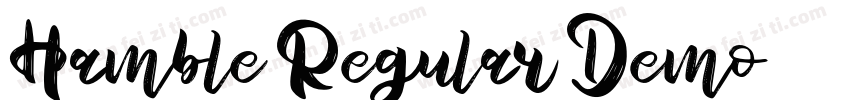 Hamble Regular Demo字体转换